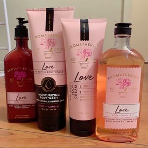 Bath & Body Works Rose Vanilla Love Aromatherapy 4pc